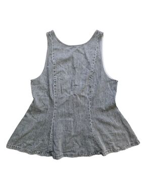 H&M Gray Denim Peplum Top Size Large